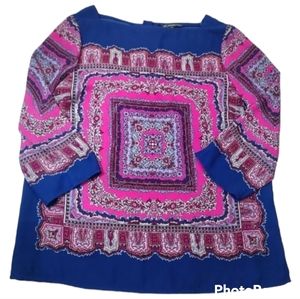 Adrianna Papell 3/4 Sleeve Blouse, M